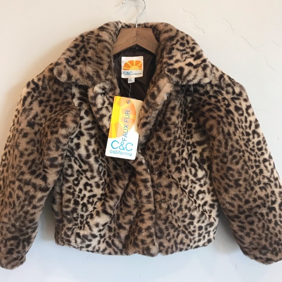 C&C California | Jackets & Coats | Cc California Plush Leopard Faux Fur ...